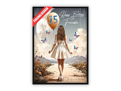 dockyardos® Geldgeschenk zum 15. Geburtstag | Geschenkidee | Geld kreativ verschenken | Beste Freundin | Frau | Mädchen | Geburtstagsgeschenk | The sky is not the limit von dockyardos