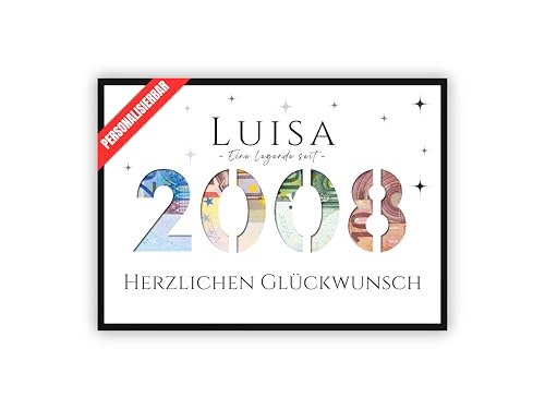 dockyardos® Geldgeschenk zum 17. Geburtstag | Mit Jahreszahl personalisierbar | Geschenkidee für Jungen & Mädchen sowie Männer & Frauen | Originell und kreativ Geld verschenken von dockyardos