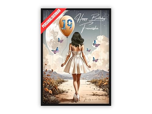 dockyardos® Geldgeschenk zum 19. Geburtstag | Geschenkidee | Geld kreativ verschenken | Beste Freundin | Frau | Mädchen | Geburtstagsgeschenk | The sky is not the limit von dockyardos