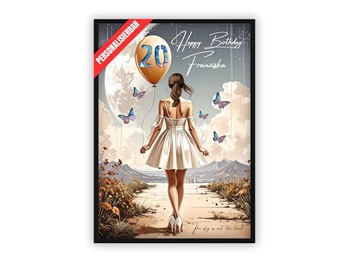 dockyardos® Geldgeschenk zum 20. Geburtstag | Geschenkidee | Geld kreativ verschenken | Beste Freundin | Frau | Mädchen | Geburtstagsgeschenk | The sky is not the limit von dockyardos