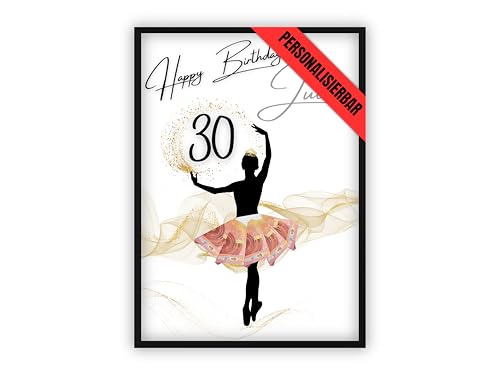 dockyardos® Geldgeschenk zum 30. Geburtstag | Geld kreativ verschenken | Beste Freundin | Geschenkidee | Frau | Mädchen | Schwanensee Tanz von dockyardos
