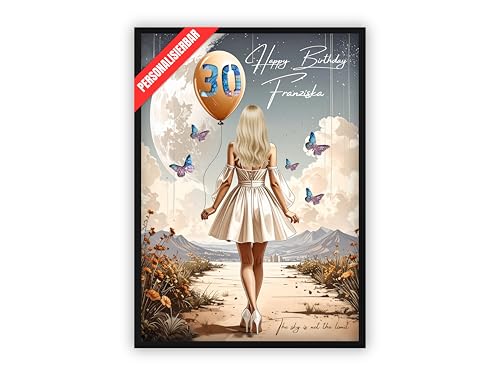 dockyardos® Geldgeschenk zum 30. Geburtstag |Geschenkidee | Geld kreativ verschenken | Beste Freundin | Frau | Mädchen | Geburtstagsgeschenk | The sky is not the limit von dockyardos