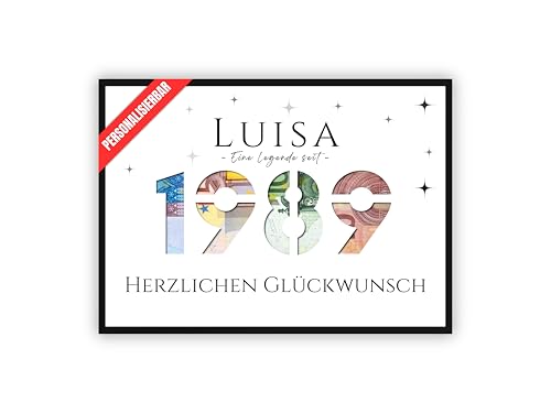dockyardos® Geldgeschenk zum 36. Geburtstag | Mit Jahreszahl personalisierbar | Geschenkidee für Jungen & Mädchen sowie Männer & Frauen | Originell und kreativ Geld verschenken von dockyardos