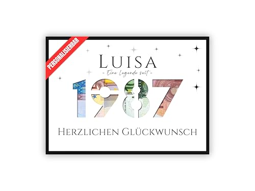 dockyardos® Geldgeschenk zum 38. Geburtstag | Mit Jahreszahl personalisierbar | Geschenkidee für Jungen & Mädchen sowie Männer & Frauen | Originell und kreativ Geld verschenken von dockyardos