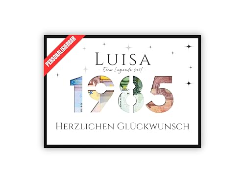 dockyardos® Geldgeschenk zum 40. Geburtstag | Mit Jahreszahl personalisierbar | Geschenkidee für Jungen & Mädchen sowie Männer & Frauen | Originell und kreativ Geld verschenken von dockyardos