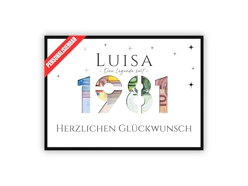 dockyardos® Geldgeschenk zum 44. Geburtstag | Mit Jahreszahl personalisierbar | Geschenkidee für Jungen & Mädchen sowie Männer & Frauen | Originell und kreativ Geld verschenken von dockyardos
