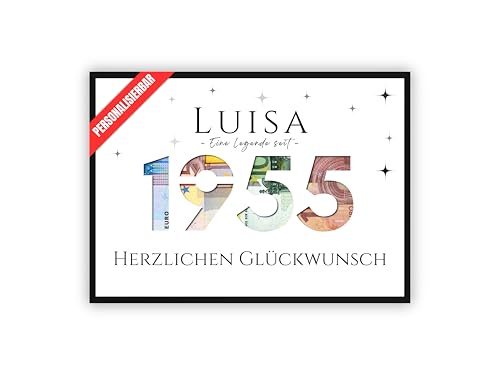 dockyardos® Geldgeschenk zum 70. Geburtstag | Mit Jahreszahl personalisierbar | Geschenkidee für Jungen & Mädchen sowie Männer & Frauen | Originell und kreativ Geld verschenken von dockyardos