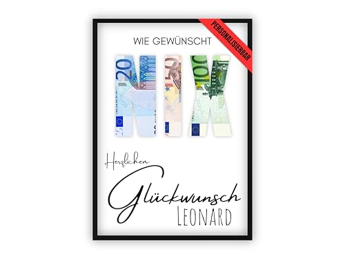 dockyardos® Geldgeschenk zum Geburtstag | wie gewünscht NIX | Herzlichen Glückwunsch | Geld kreativ verschenken | Geschenkidee von dockyardos