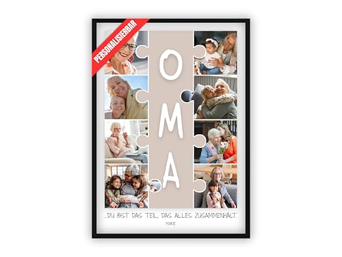 dockyardos® Personalisiertes Fotogeschenk für Oma | Foto Geschenk zum Geburtstag Weihnachten Muttertag | Geschenk für Oma | Fotodruck für die Großmutter | Geschenkidee von dockyardos