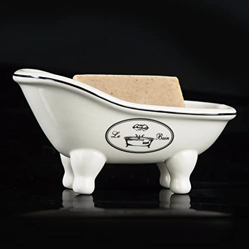 1 Stück 14,2 cm Le Bain Keramik Mini Klauenfuß Slipper Badewanne Seifenschale Dekorative Seifenschale (Stil 03) von dodococa