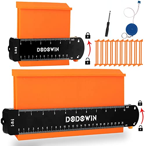 DODOWIN Konturenlehre Groß 2pcs, Konturenlehre Mit Feststeller, Laminat Schablone, Contour Gauge, Geburtstagsgeschenk für Männer Opa, Vatertagsgeschenk für Papa Geburtstag DODOWIN Konturenlehre Groß 2pcs, Konturenlehre Mit Feststeller, Laminat Schablone, Contour Gauge, Geburtstagsgeschenk für Männer Opa, Vatertagsgeschenk für Papa Geburtstag von dodowin
