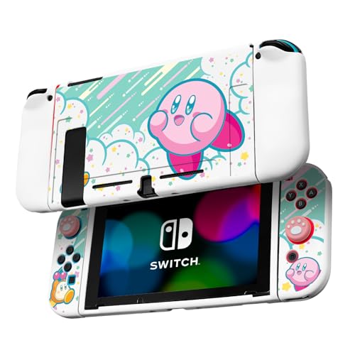 Switch Case, Switch NS Hülle, Anti-Kratzer Design Zubehör, TPU-Softcase im Klassischen Pink-Stil mit Zwei Daumenabdeckungen (NS-H) von doepeBAE