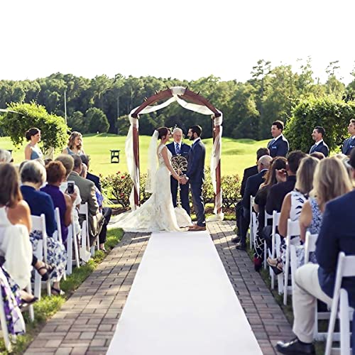 dofopo Weißer Hochzeit Teppich 100x1000cm Teppich Weiss 2,5mm Dicke Gangläufer Event Läufer für Drinnen und Draußen von dofopo