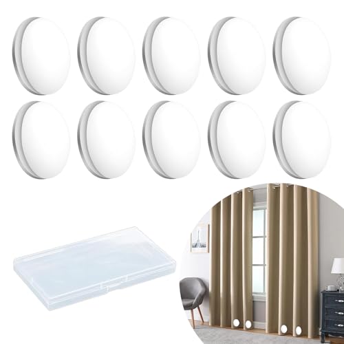 Duschvorhang-Gewichte, 10 Stück Magnetisch für Vorhänge, Magnetische Duschvorhanggewichte, Runde Magnetische Dusch für Dusche Fenster Vorhang Tischdecken (Weiß 4CM) von dogmoon