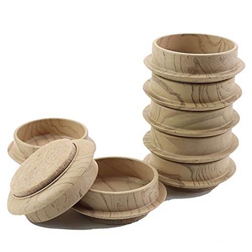 Filz-Bodenbecher, 8 Stück, 4,5 cm, runde Möbelrollen, rutschfester Bodenschutz, Filzstuhl-Fußschalen für Stuhlbeine, Möbel (Beige) von dogmoon