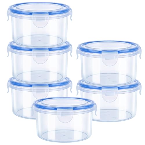 Frischhaltedosen mit Deckel, 6 Pack 600ML Luftdicht Frischhaltedose, Stapelfähig Rund Meal Prep Boxen, Wiederverwendbare Plastikschüssel Luftdicht Auslaufsicher, Gefrierdosen Set(6 Behälter+6 Deckel) Frischhaltedosen mit Deckel, 6 Pack 600ML Luftdicht Frischhaltedose, Stapelfähig Rund Meal Prep Boxen, Wiederverwendbare Plastikschüssel Luftdicht Auslaufsicher, Gefrierdosen Set(6 Behälter+6 Deckel) von dogmoon