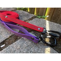 Hundeleine Mit Flachem Zuggriff, Gummierte Leine Nach Maß, Drehverschlusskarabiner von dogsartcollar