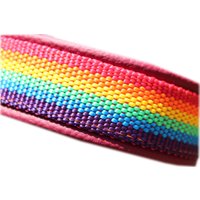 Regenbogen Hundehalsband Aus Weinrotem Leder Mit Zugstopp, Halsbänder Messing von dogsartcollar