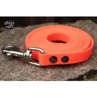 Hundeleine Wasserdicht Orange, Heavy Duty, 16 Mm, Hexa, Limited Edition von dogsartcollars