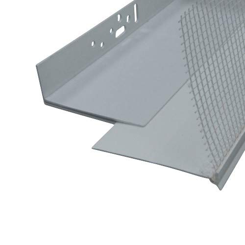 10m PVC Sockelprofil mit Gewebe Vario für 100mm bis 140mm Dämmplatte EPS Sockelschiene von doitBau