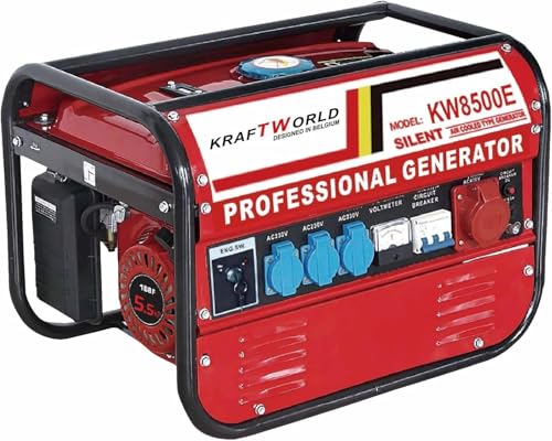 Stromgenerator mit Benzin|Stromerzeuger mit Zubehör,Notstromaggregat leise| 2/5 Steckdosen 3x 230V /1x 400V/ 1x12V|7PS Stromgenerator (mit E-Starter 2000W(Steckdossen+ Starkstrom)) von doitBau