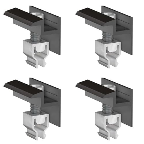 doitBau 1 Modul Set Klickfix Schwarz – vormontierte Endklemmen aus Aluminium für 30‑40 mm Modulrahmen, schnelle Montage auf PV-Montageschienen, korrosionsbeständig doitBau 1 Modul Set Klickfix Schwarz – vormontierte Endklemmen aus Aluminium für 30‑40 mm Modulrahmen, schnelle Montage auf PV-Montageschienen, korrosionsbeständig von doitBau