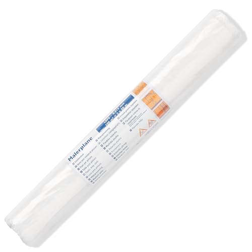 doitBau Abdeckfolie LDPE 15my transparent 2m x 50m Rolle Malerfolie Plastikfolie Abdeckplane Malerarbeiten Staubschutzfolie Leichtplane Allzweckfolie Möbelabdeckung Lackierfolie Malerplane von doitBau