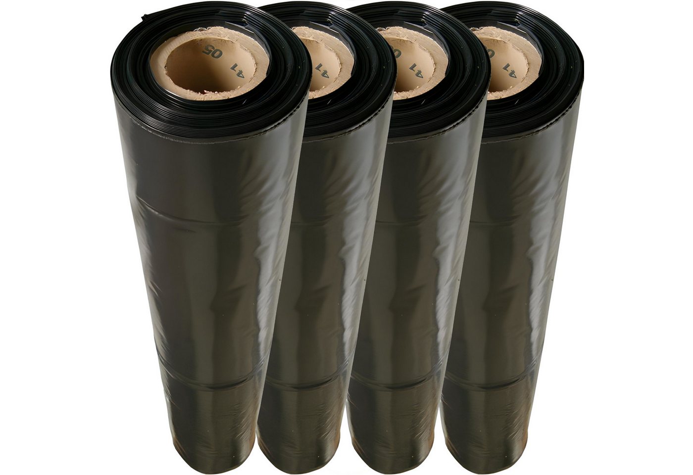 doitBau Baufolie 4 Rollen Baufolie Typ150 schwarz je 2m x 50m, (4-St) von doitBau