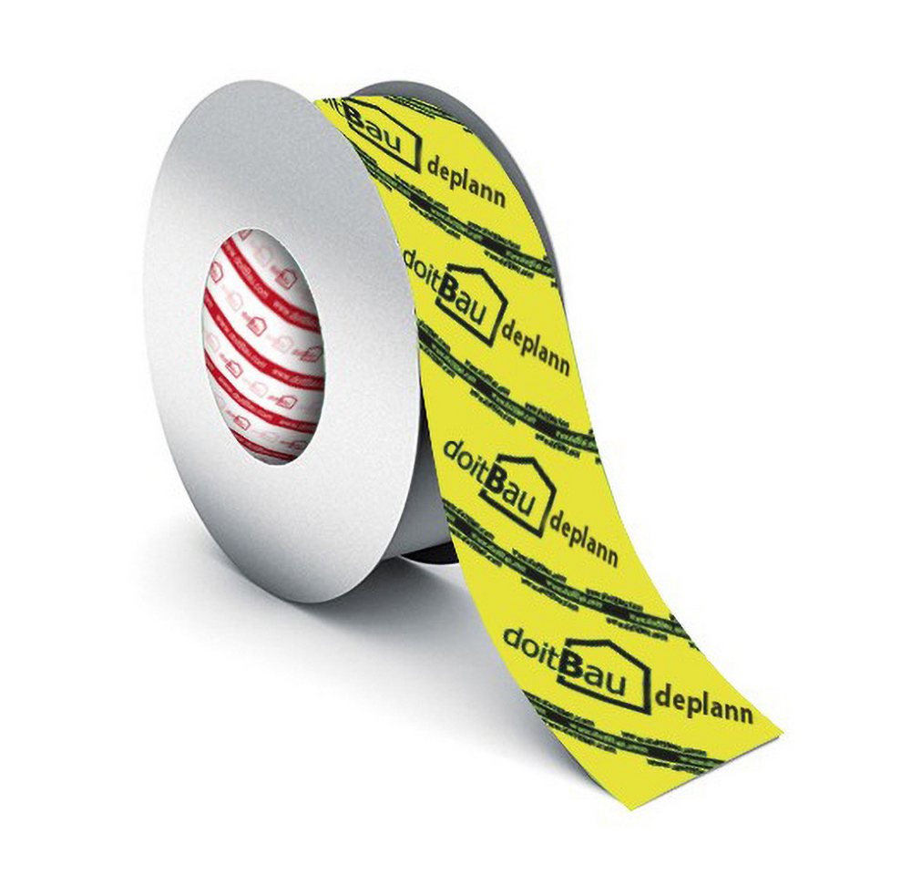 doitBau Dampfsperrklebeband 4 Rollen deplann Dampfsperrklebeband gelb 50mm je 25m (4-St) von doitBau