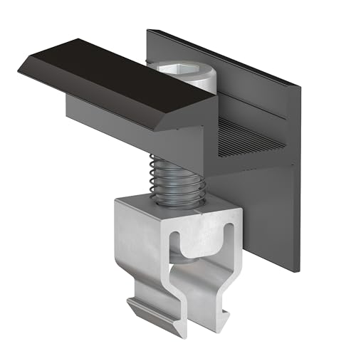 DoitBau - 1x Klickfix PV Endklemme 30mm - 40mm in Schwarz | Befestigungen für Solarmodule | Solarmodul Halterung 30mm | Modulklemmen Solar | Endklemmen 30mm Schwarz | Endklemme von doitBau