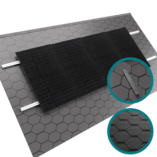 DoitBau - 1xErweiterungs-Montageset Bitumendach in Schwarz | Solarmodul Halterung Schrägdach | Photovoltaik Befestigung auf Bitumen | Halterung Balkonkraftwerk | Montageset für Solarmodule von doitBau
