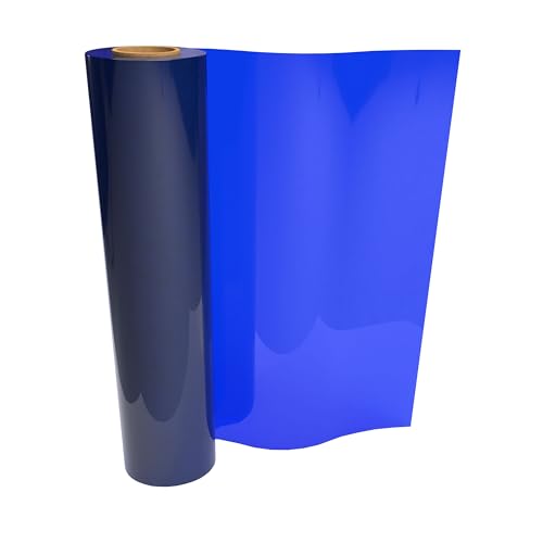 doitBau Glasschutzfolie – Schutzfolie selbsthaftend – UV-beständig & rückstandsfrei abziehbar, Fensterschutz bei Malerarbeiten – 50 cm x 100 m 8 Rollen 400 m² Farbe Blau für Innen und Außen von doitBau