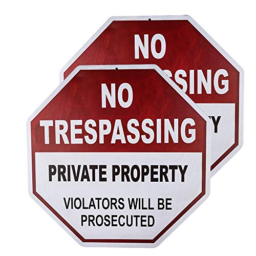 dojune - 2 Stück "No Trespassing" Schild, Private Property von dojune