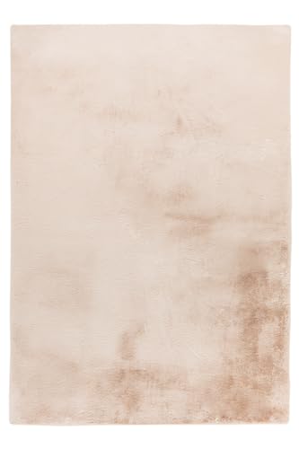 dolce vita Zottelteppich, weicher Teppich, bunter Wohnzimmerteppich, Läufer Flur (Monaco Ivory, 80x150 cm) von dolce vita