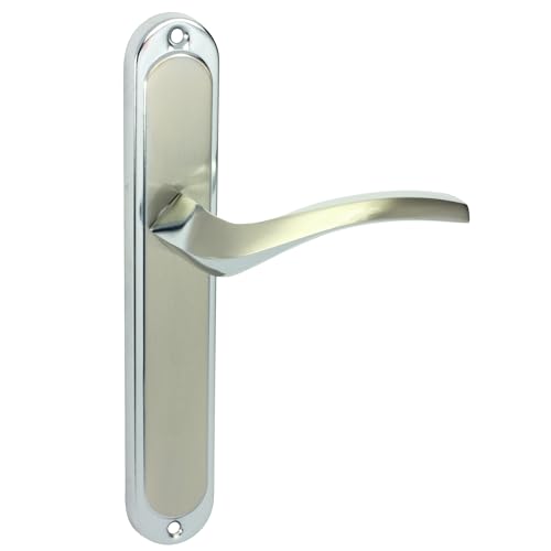 domino Türgriff Blind Drückergarnitur Langschildgarnitur Türklinke für Zimmertür, Bürotür, Kellertür & Innentür L-Form Türbeschläge aus Aluminium Silber Türdrückergarnitur ENIGMA M6/M9 domino Türgriff Blind Drückergarnitur Langschildgarnitur Türklinke für Zimmertür, Bürotür, Kellertür & Innentür L-Form Türbeschläge aus Aluminium Silber Türdrückergarnitur ENIGMA M6/M9 von domino