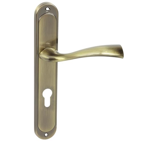 domino Türgriff 72 Drückergarnitur PZ - Profilzylinder Set Türklinke für Zimmertür, Bürotür, Kellertür & Innentür L-Form Türbeschläge aus AluminiumBronze Türdrückergarnitur FLY M3 domino Türgriff 72 Drückergarnitur PZ - Profilzylinder Set Türklinke für Zimmertür, Bürotür, Kellertür & Innentür L-Form Türbeschläge aus AluminiumBronze Türdrückergarnitur FLY M3 von domino