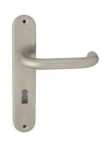 domino Türgriff UNO INOX BB-Buntbart 72 Drückergarnitur für Zimmertüren Langschild-Garnitur Türdrücker-Set Türbeschläge domino Türgriff UNO INOX BB-Buntbart 72 Drückergarnitur für Zimmertüren Langschild-Garnitur Türdrücker-Set Türbeschläge von domino