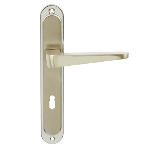 domino Türgriff 72 Drückergarnitur BB-Buntbart Set Langschildgarnitur Türklinke für Zimmertür, Bürotür & Innentür L-Form Aluminiuml Chrom/Chrom/Nickel Türdrückergarnitur VITA M6/M9 domino Türgriff 72 Drückergarnitur BB-Buntbart Set Langschildgarnitur Türklinke für Zimmertür, Bürotür & Innentür L-Form Aluminiuml Chrom/Chrom/Nickel Türdrückergarnitur VITA M6/M9 von domino