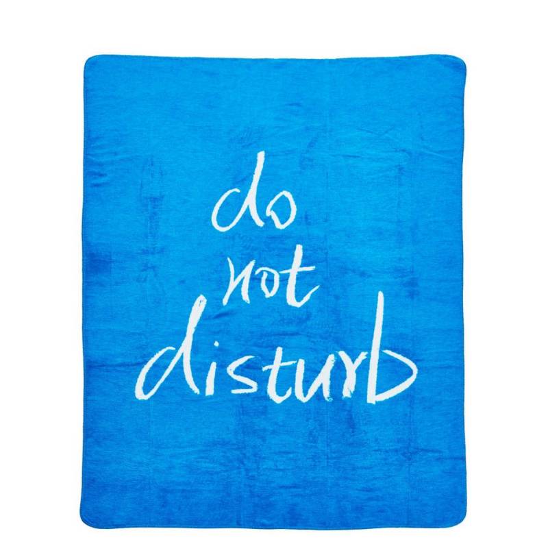 Wohndecke Kuscheldecke Eliza Do Not Disturb Türkis 150x200cm, done.® the orange difference von done.® the orange difference