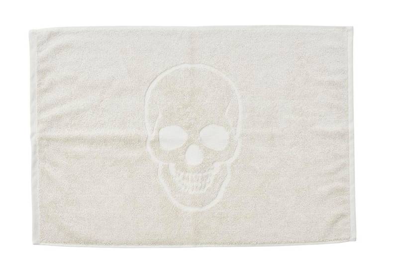 done.® Badematte Skull Totenkopf Frottierserie Duschmatte 50 x 70 cm Badvorleger, Höhe 10 mm, Frottee, Walk-Frottee, Totenkopf-Motiv, beidseitig nutzbar, Baumwolle, Rechteckig, Totenkopf von done.®
