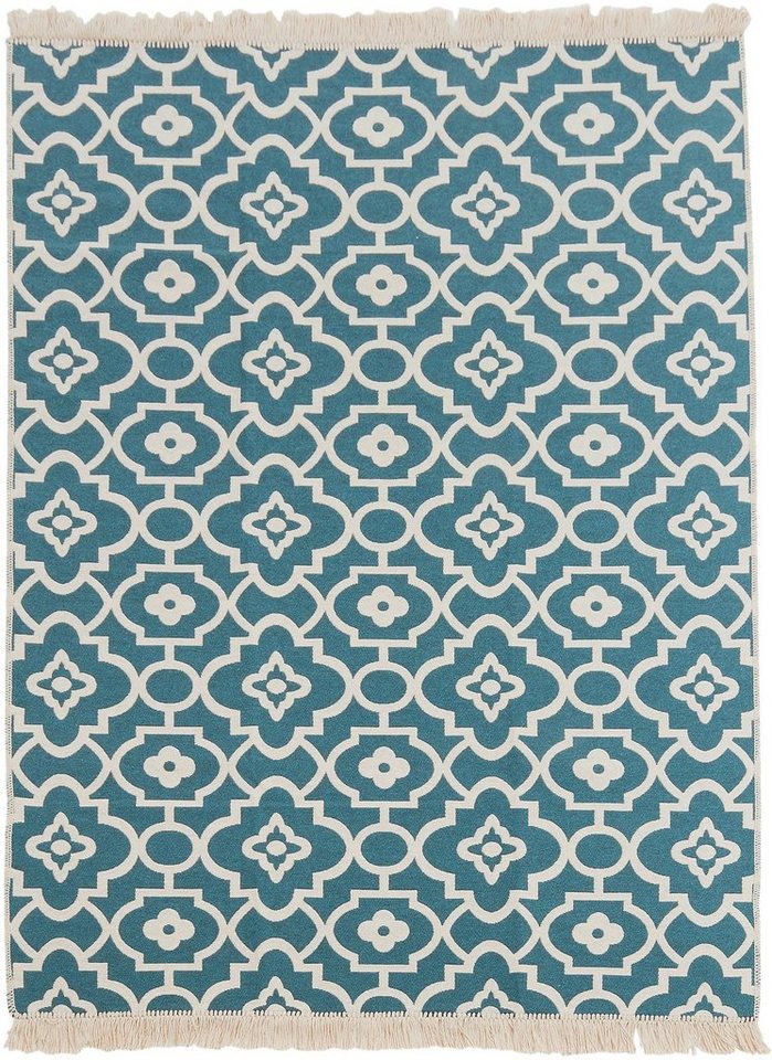 Teppich PARIS, done.®, rechteckig, Höhe: 8 mm, Flachgewebe, modernes Ethno Design, mit Fransen, waschbar von done.®