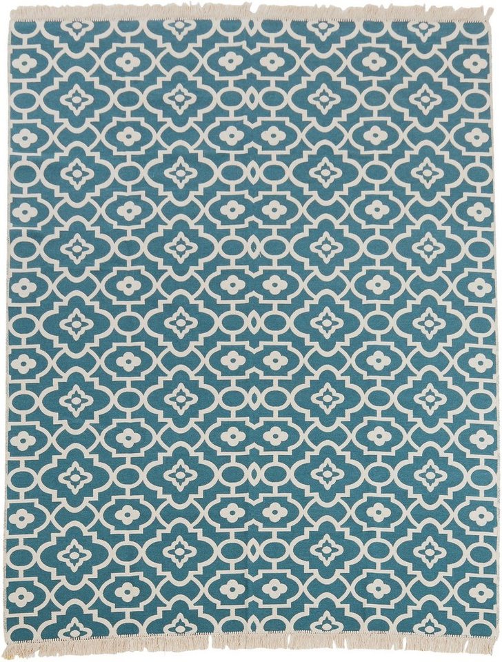 Teppich PARIS, done.®, rechteckig, Höhe: 8 mm, Flachgewebe, modernes Ethno Design, mit Fransen, waschbar von done.®