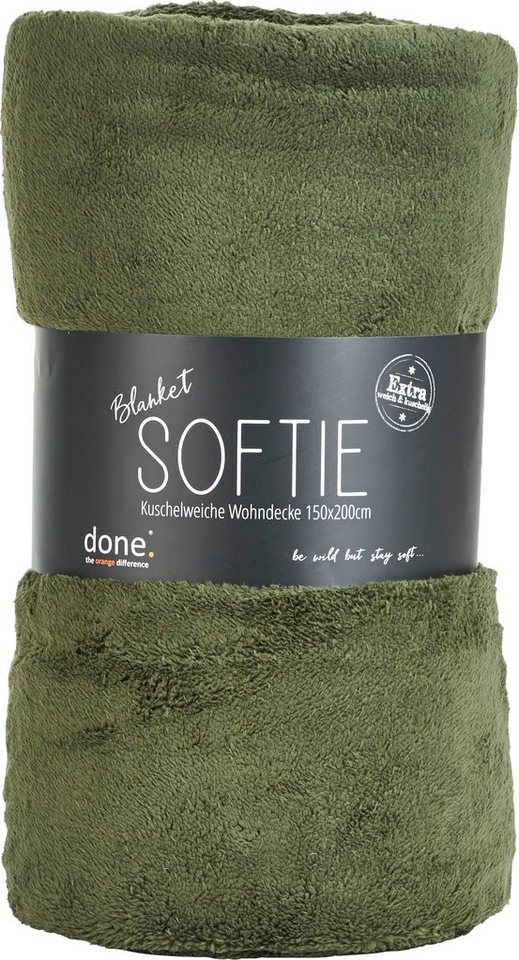 Wohndecke Softie, done.®, Extra weiche Wohndecke aus softigem Teddy-Stoff, Kuscheldecke von done.®