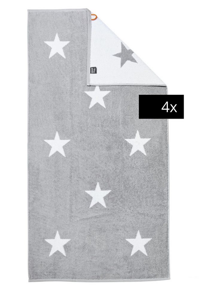 done.® Duschtücher DAILY SHAPES, Jacquard-Walkfrottier (4-St) von done.®