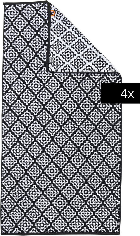 done.® Duschtücher DAILY SHAPES, Jacquard-Walkfrottier (4-St) von done.®