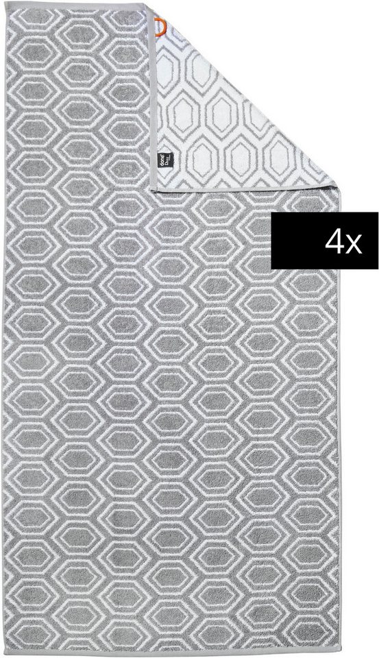 done.® Duschtücher DAILY SHAPES, Jacquard-Walkfrottier (4-St) von done.®