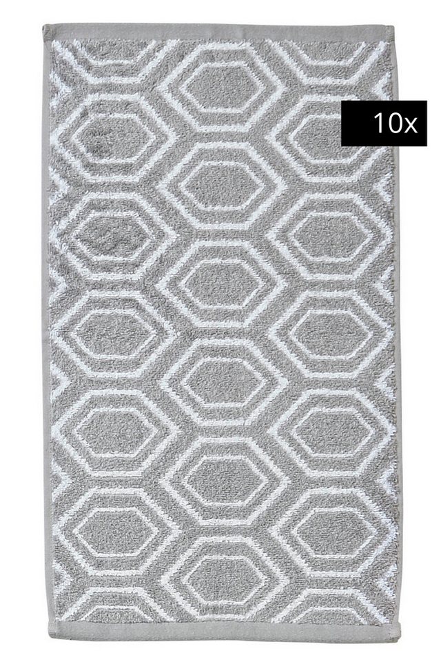 done.® Gästehandtücher DAILY SHAPES, Jacquard-Walkfrottier (10-St) von done.®