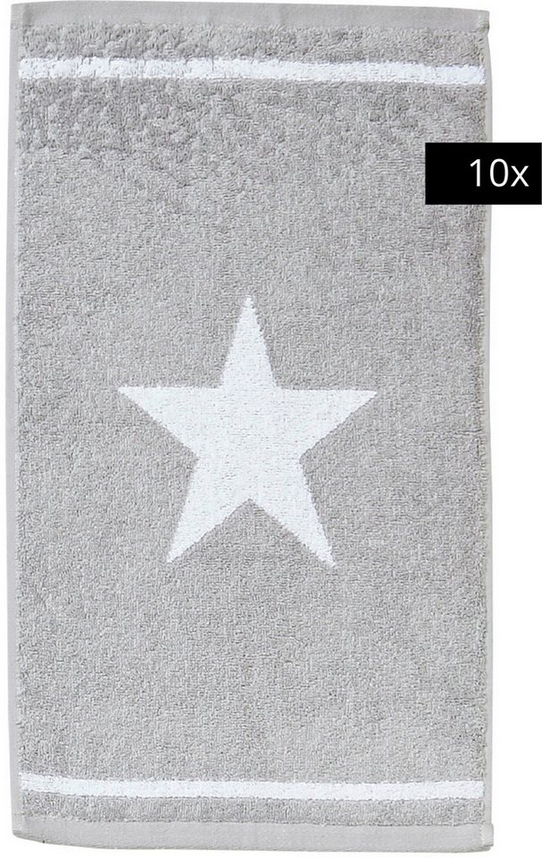 done.® Gästehandtücher DAILY SHAPES, Jacquard-Walkfrottier (10-St) von done.®
