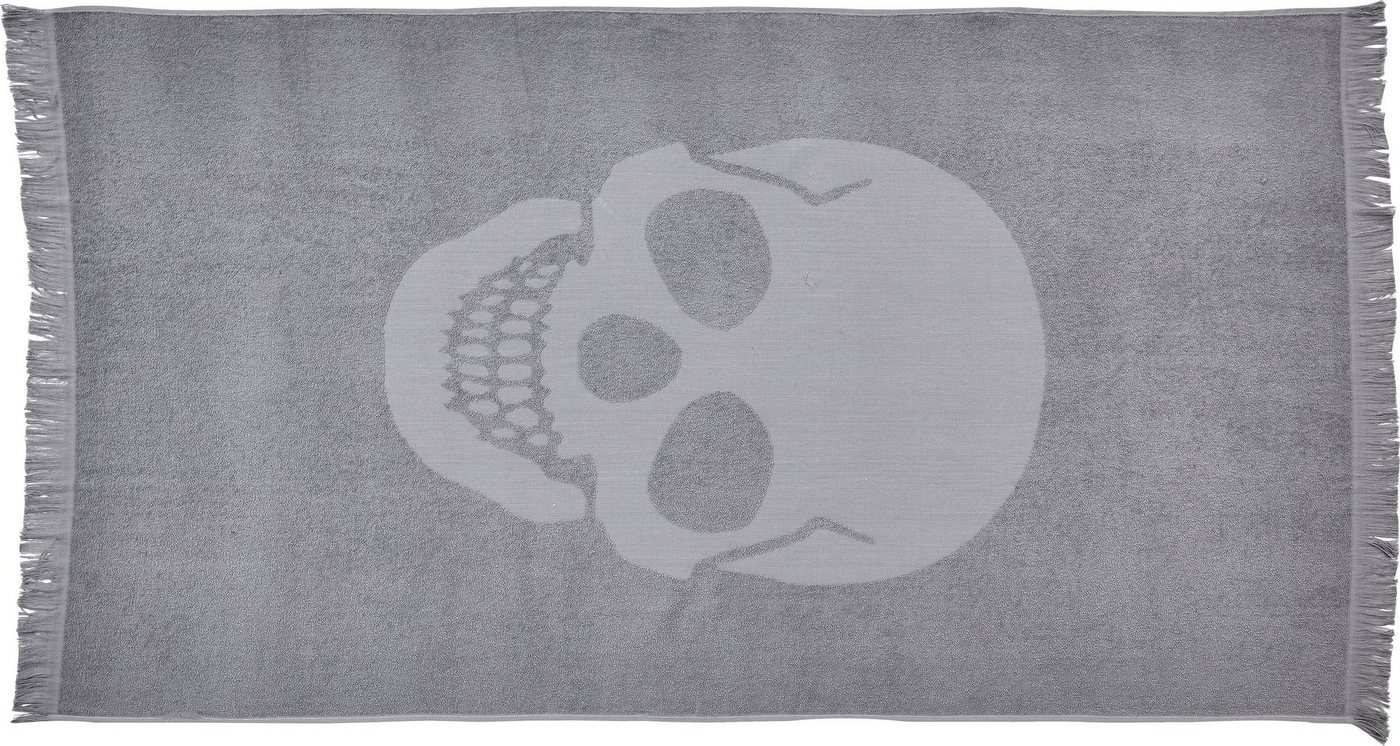 done.® Hamamtücher Skull, Hamam Frottier (1-St), saugfähige Frottier-Innenseite, ideal als Sauna- oder Strandtuch von done.®