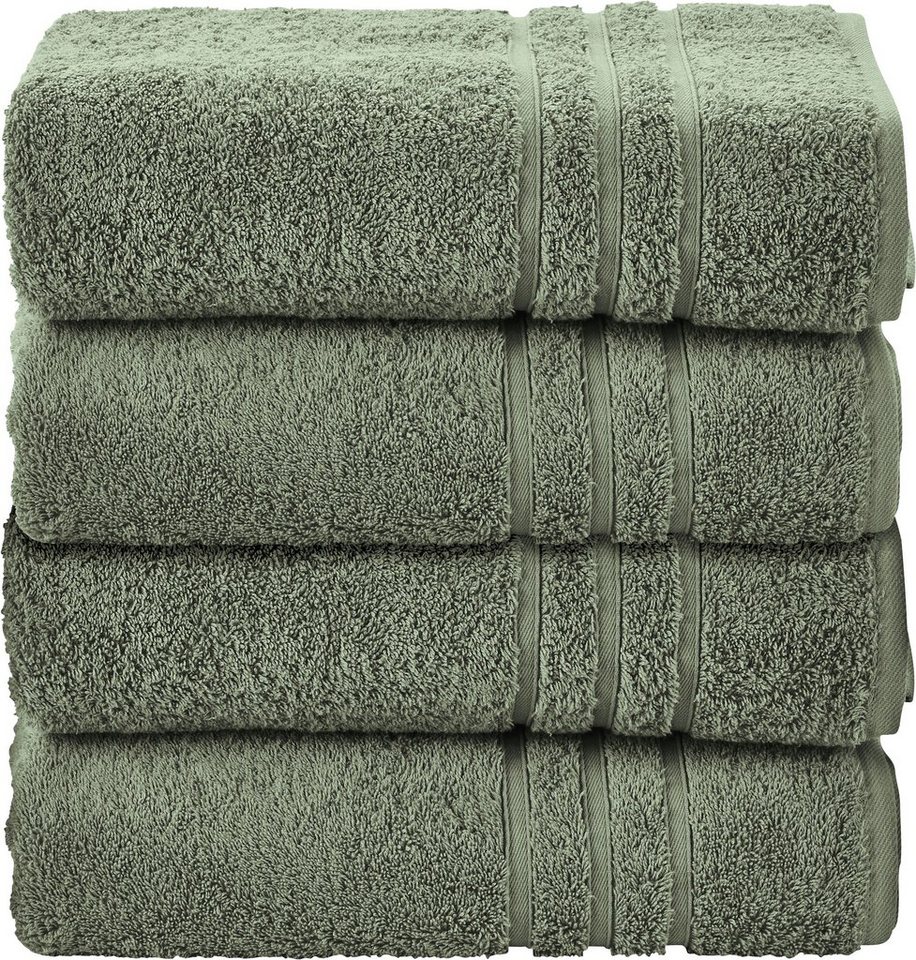 done.® Handtuch Set Daily Uni, Walkfrottier (Set, 4-St), Uni Farben, saugfähiges Walkfrottier von done.®